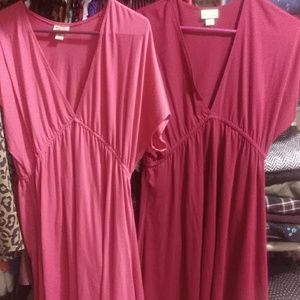 2 L dresses Purple and Pink